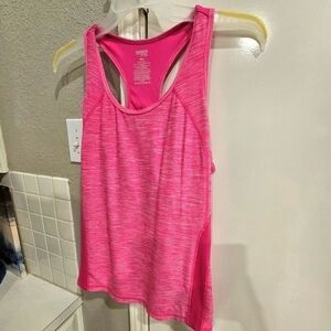 NWOT DANSKIN NOW Fitted Dri More pink sports tank. XL (16-18)